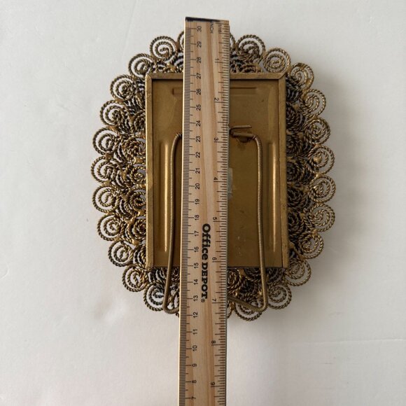 Vintage Fortunoff Brass Ornate Rectangular Photo Frame With Intricate Scroll - Picture 7 of 7